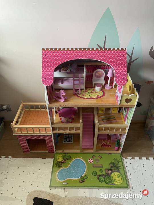 Duży domek lalek XXL drewniany Kinderplay willa Toruń