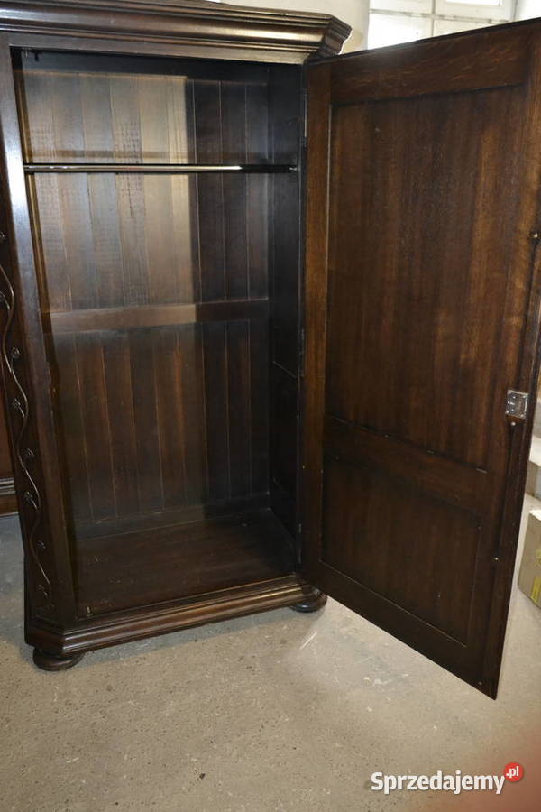 szafa jednodrzwiowa rzeźby lity dąb Będzin