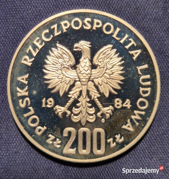 200 złotych 1984 Proof SREBRO K12 Wałbrzych