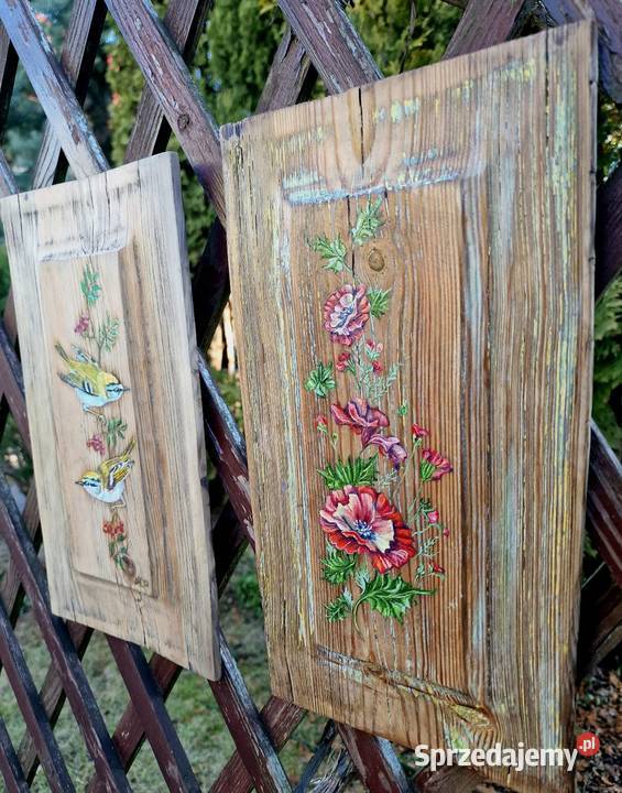 Maki Ptaki stara okiennica Malarstwo mazowieckie Warszawa sprzedam