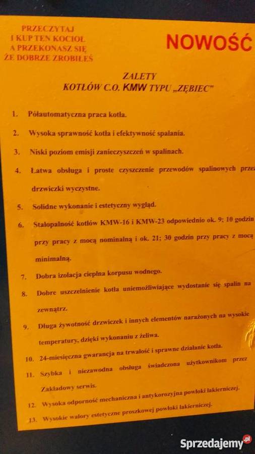 KOCIOŁ GRZEWCZY MIAŁOWY ZĘBIEC 16 KMW Gocław
