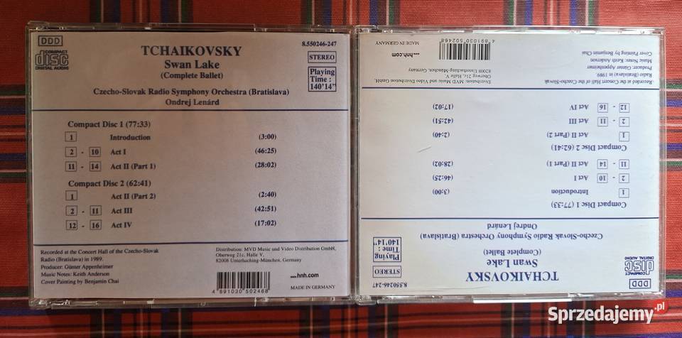 Tchaikovsky Swan Lake Complete Ballet 2 CD Kraków