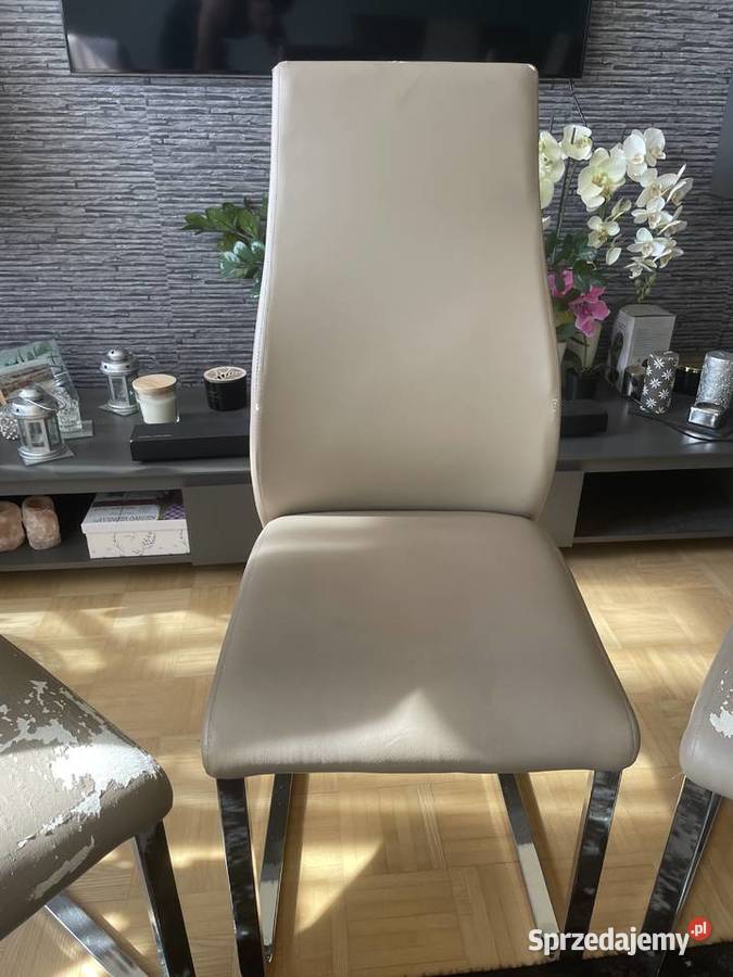 Krzesła beżowe do jadalni Białystok