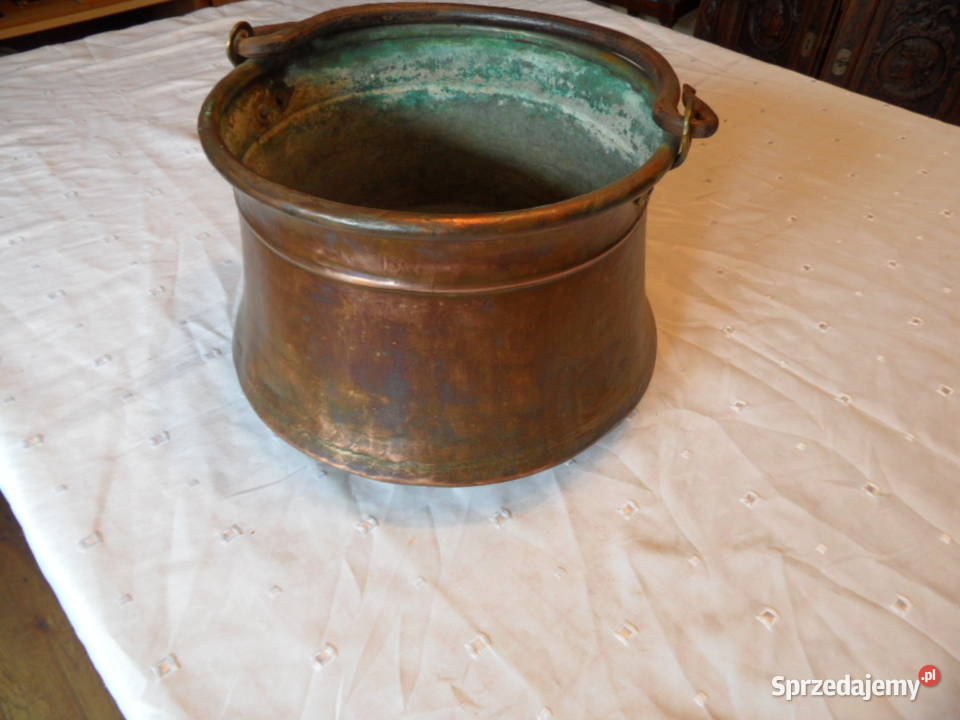 Średniowieczny duży kocioł miedziany Lublin