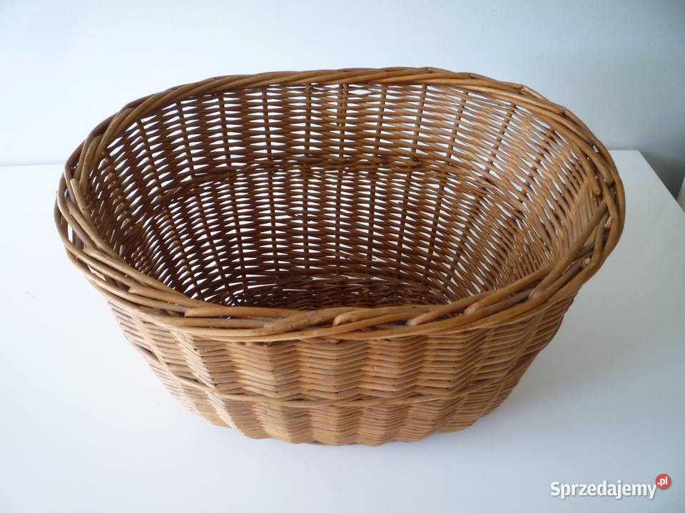 Duży kosz wiklinowy owalny brązowy zachodniopomorskie Szczecin sprzedam