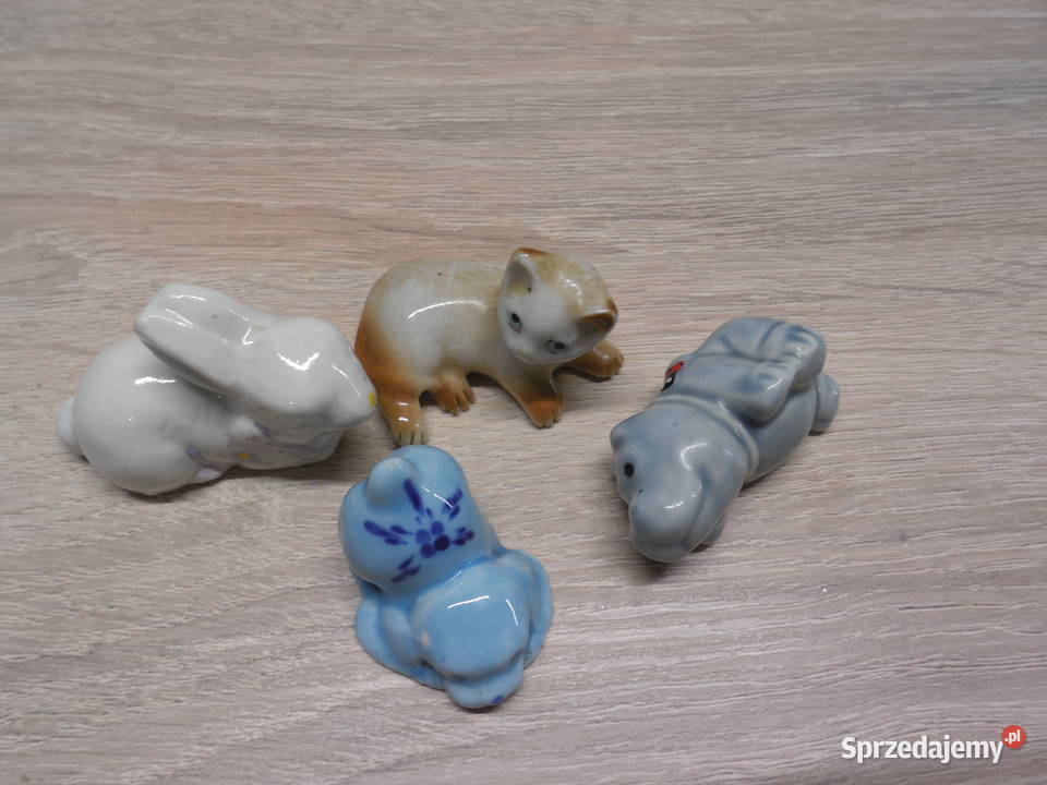 Figurki ceramiczne 4 miniatury wielkopolskie Raszków sprzedam