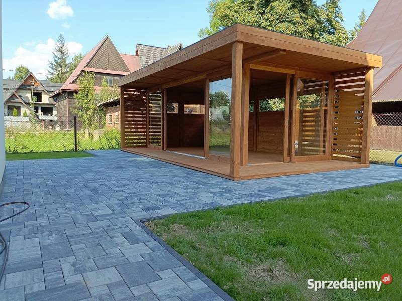 Altana 36 Nowoczesna 4x7 m Blacha Rynny Taras Altany i wiaty Parzymiechy