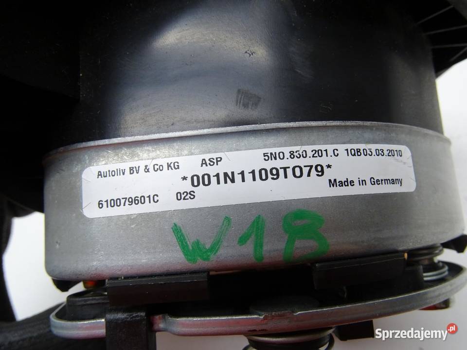 PODUSZKA POWIETRZNA AIRBAG KIEROWCY 5N0880201C Poduszki powietrzne sprzedam