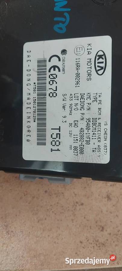 Moduł sterownik BCM KIA PICANTO II 954001YFB0 Szczecin