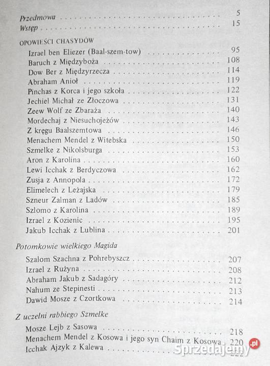 Opowieści chasydów Martin Buber Rok wydania 1986 sprzedam
