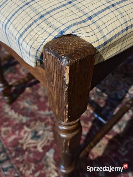 6 porządnych dębowych krzeseł Krzesła Sandomierz