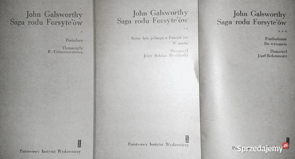 Saga rodu Forsyteów Tom 123 John Galsworthy Chełm sprzedam