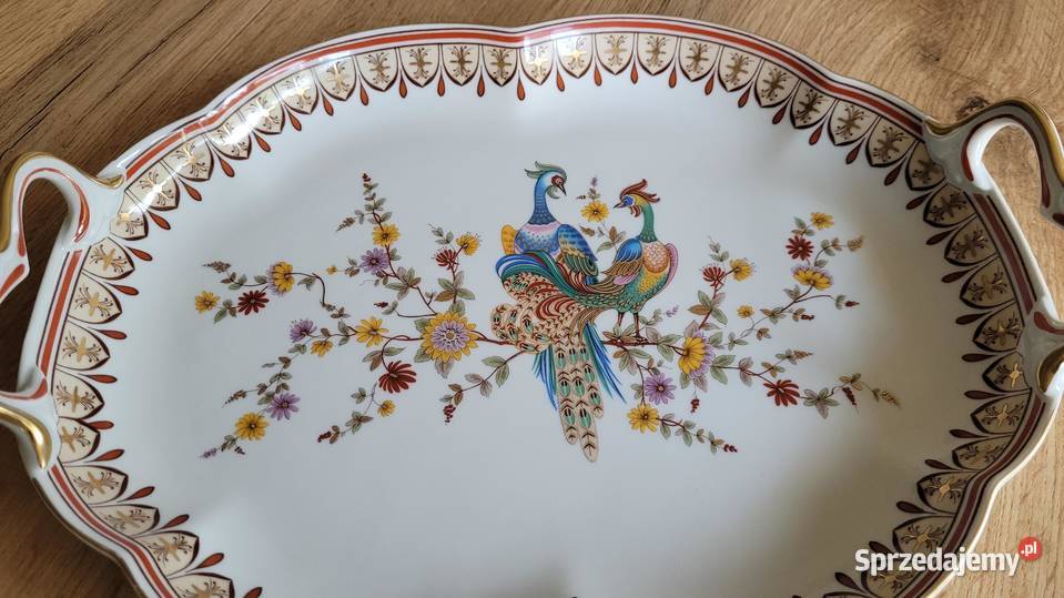 Elegancka porcelanowa taca z uszami Ancap Kraków