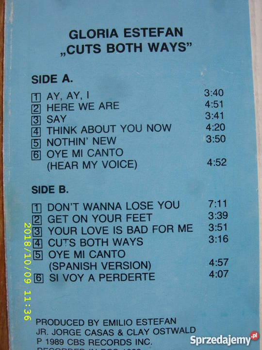 POP kaseta GLORIA ESTEFANCUST BOTH WAYS Wołów sprzedam