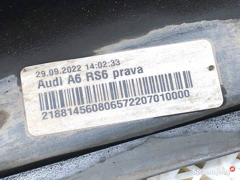 LISTWA PROGOWA PRAWY RS6 LY7C AUDI A6 C8 Kombi osobowe