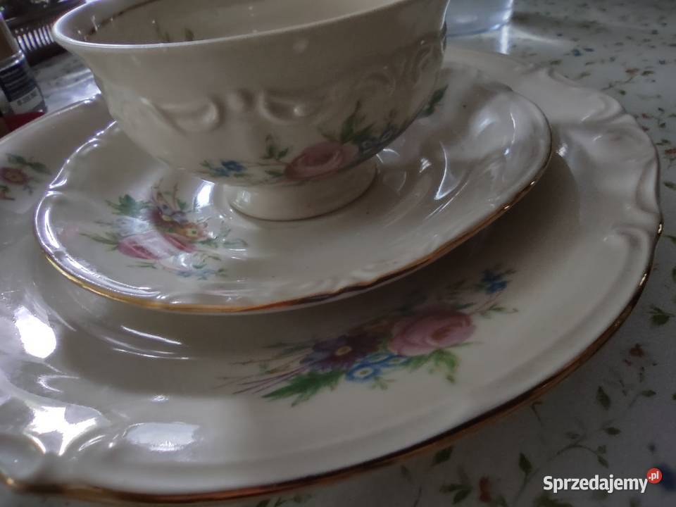 Zestaw śniadaniowy trio porcelana Tułowice Gniezno