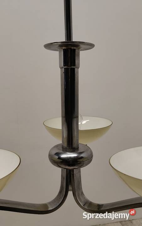 lampa sufitowa wisząca żyrandol art Deco lata 40 Radomsko