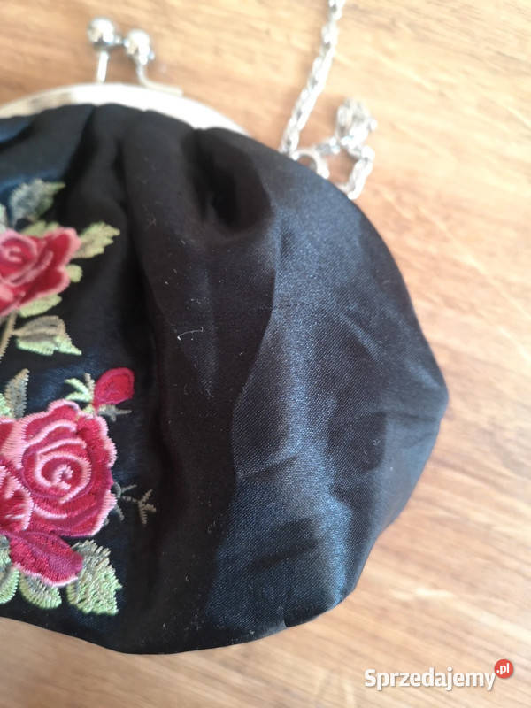 Mała torebka materiałowa z kwiatami vintage małopolskie