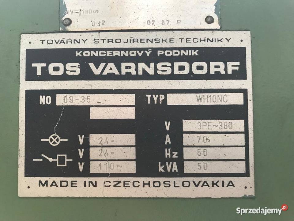 WYTACZARKA TOS VARNSDORF WH 10CNC HEIDENHEIM Produkcja Pleszew