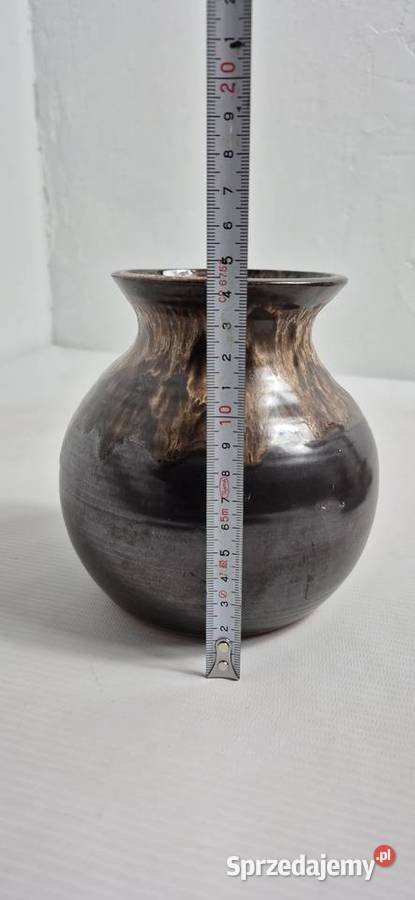 Stylowy Wazon Vintage Szkliwo Zaciekowe Biłgoraj