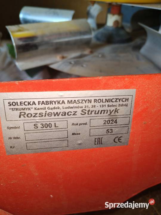 Rozsiewacz strumyk 300l nieuszkodzony Lubiewice