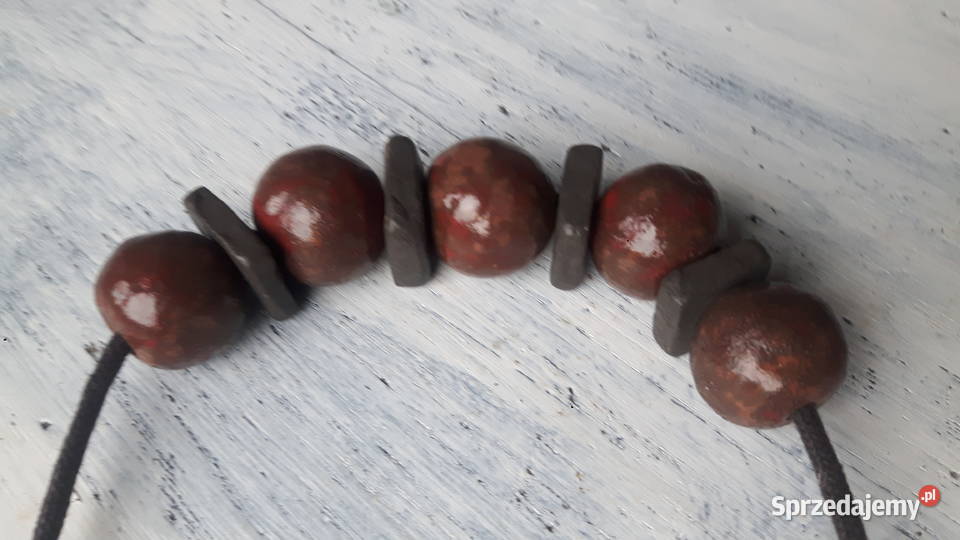 Naszyjnik ceramiczny ręcznie wykonany Otwock