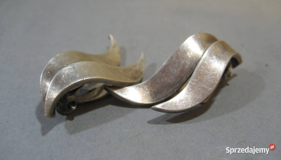 Klipsy Srebrne Szwecja 1950 r Warszawa