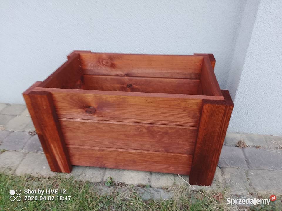 Donica ogrodowa drewniana 60x38 Nisko