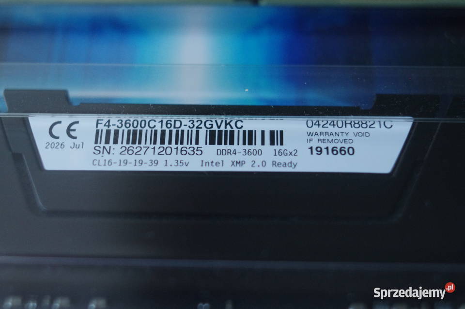 NOWA Pamięć RAM GSKILL Ripjaws V DDR4 32GB podkarpackie Budy Głogowskie sprzedam