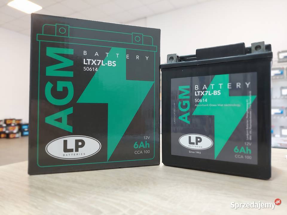 Akumulator motocyklowy Landport YTX7LBS 12V 6Ah Akumulatory motocyklowe Sosnowiec sprzedam