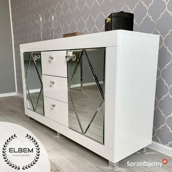 Komoda lakierowana połysk biały Glamour Wrocław