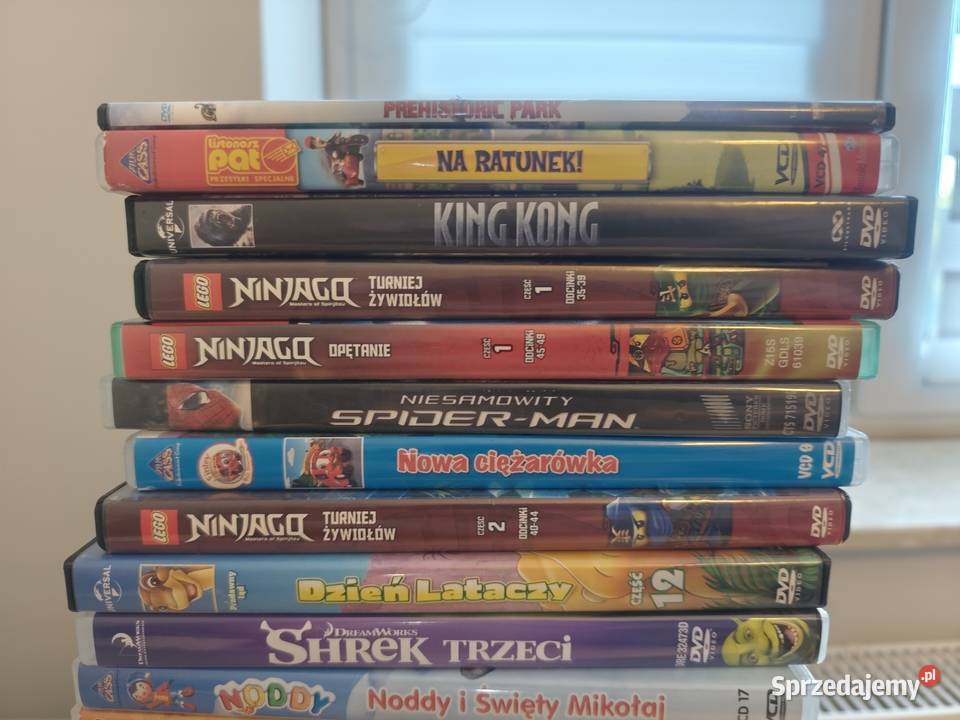 Filmy DVD 27 sztuk Lego Shrek Minionki SpiderMan podkarpackie Rzeszów sprzedam