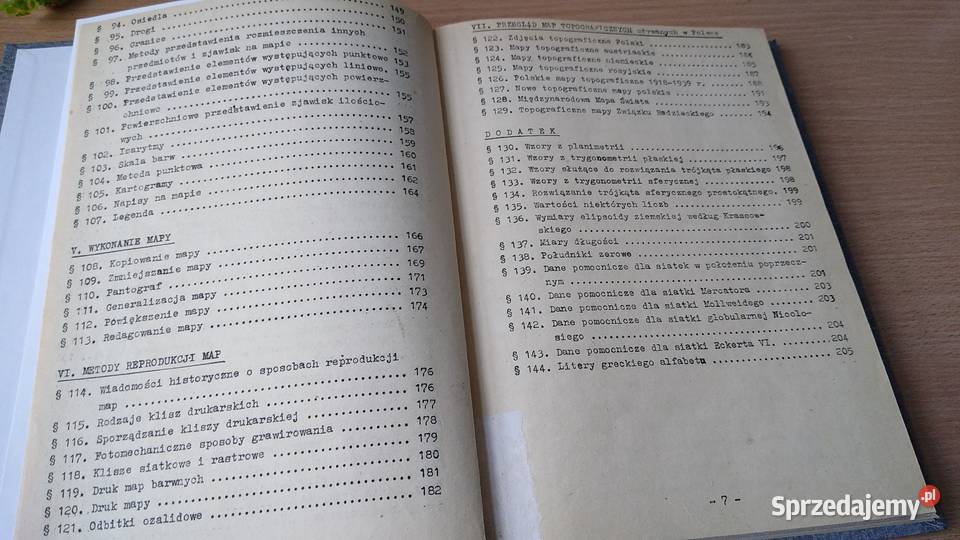 Kartografia i topografia Cz 1 Kartografia Rok wydania 1959 Gdańsk sprzedam