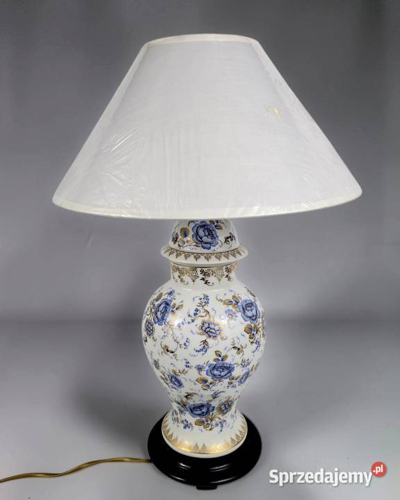 Porcelanowa lampa stołowa typ Ginger jar Limoges mazowieckie Bronisze