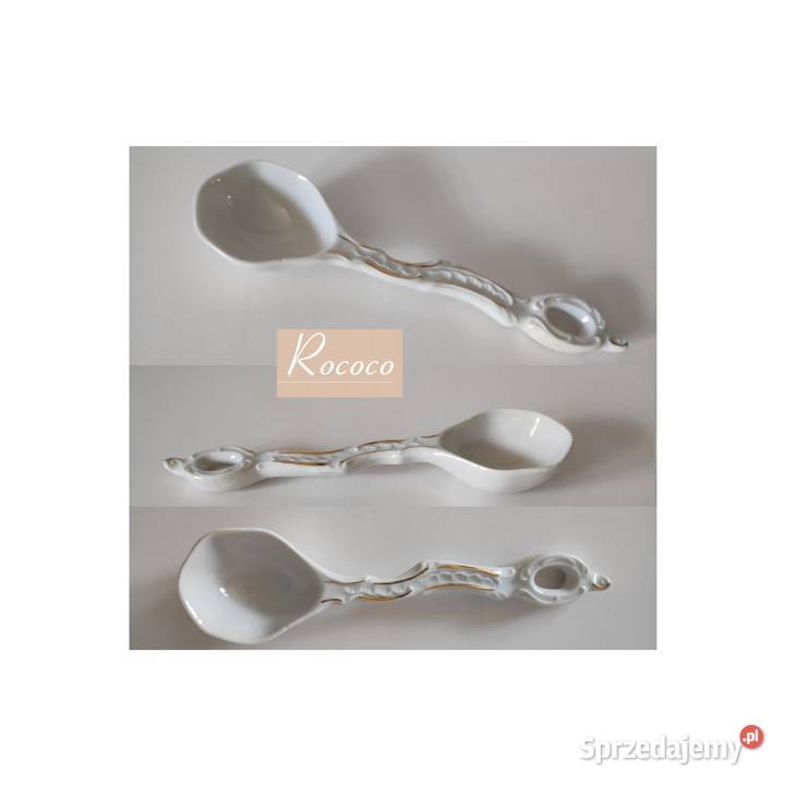 Łyżka do sosu Ćmielów Rococo złota linia ręcznie świętokrzyskie sprzedam