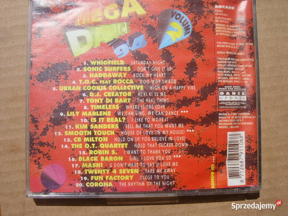 Płyta CD Dance MEGA DANCE94Vol2 1994 dolnośląskie Wołów
