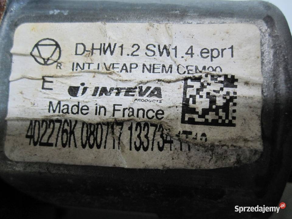 DS4 18r podnośnik szyby prawy przód 121786AVD sprzedam