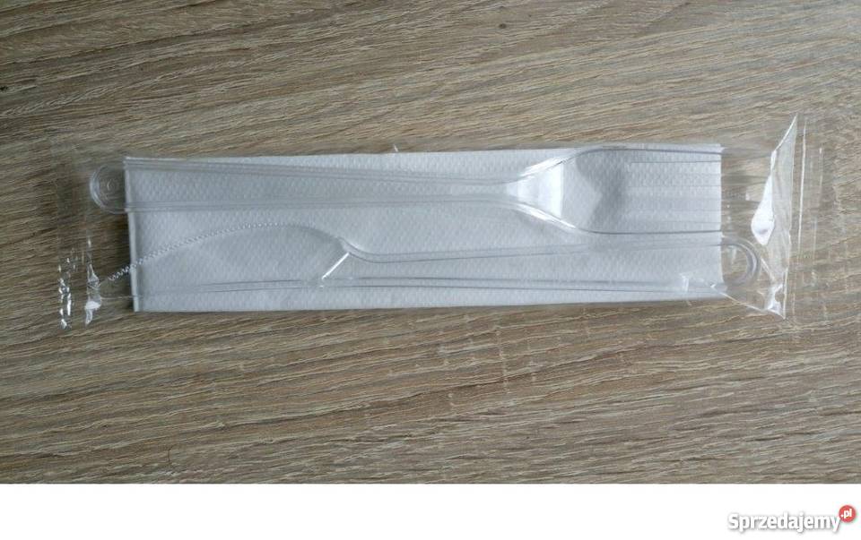 Zestaw widelecnóżserwetka sztućce jednorazowe lubelskie