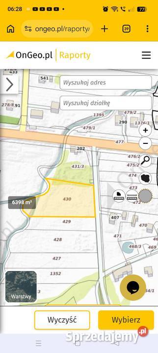 Działka DK94 działaność gospodarczą imwestycyjna 55m małopolskie