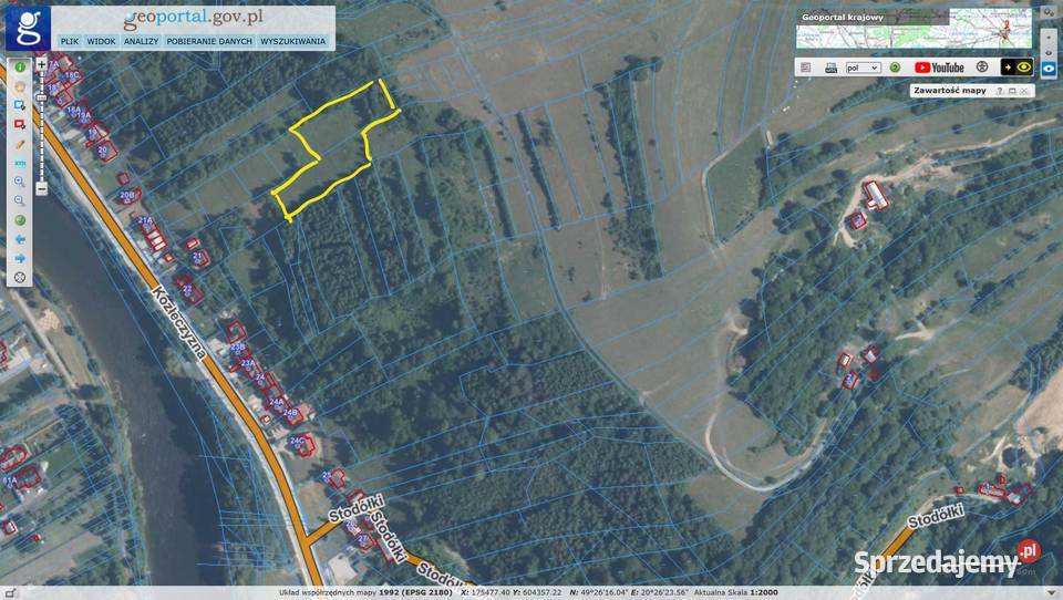 Działka rolna rekreacyjna Krościenko Dunajcem małopolskie Krościenko nad Dunajcem sprzedam