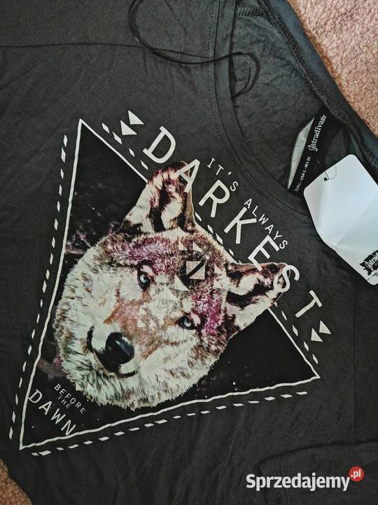 STRADiVARiUS szara bluzka crop top Z WiSKOZY XSL Leszno
