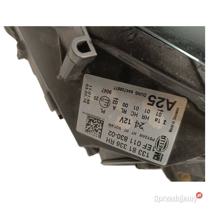 Reflektor prawy przód Opel Corsa E 13381336RH Rok produkcji 2016