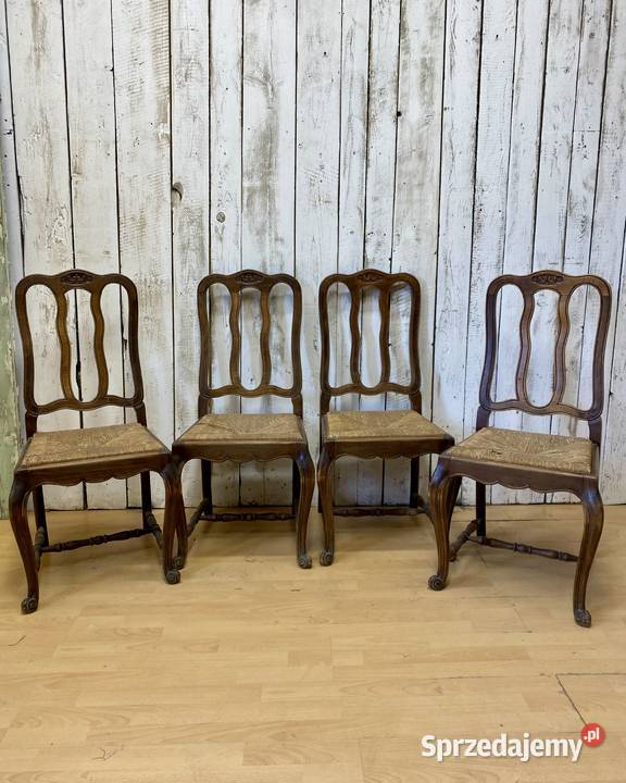 PROMOCJA Zestaw 4 krzeseł Francja antyk Krzesła Poznań