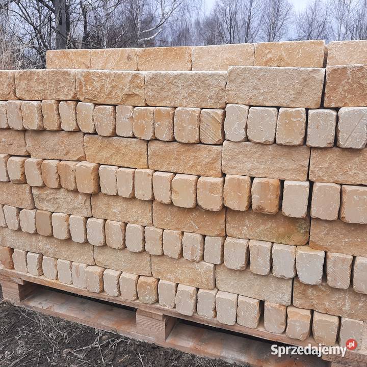 piaskowiec naturalny CEGŁA ogrodzenie mur murek mazowieckie Szydłówek