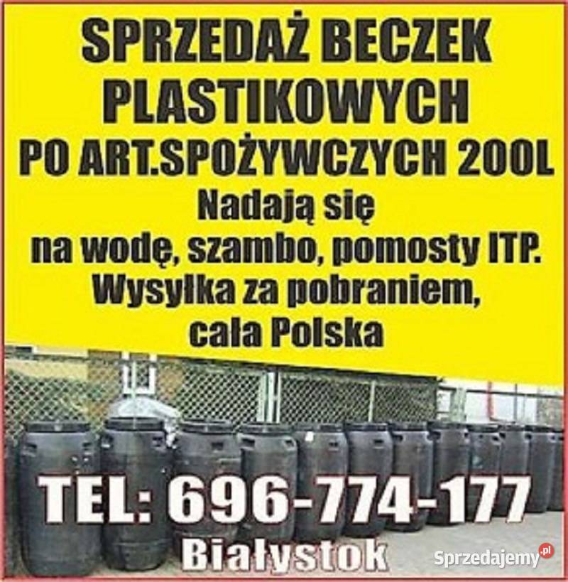 Sprzedam BECZKI PLASTIKOWEna deszczowke szambo Białystok