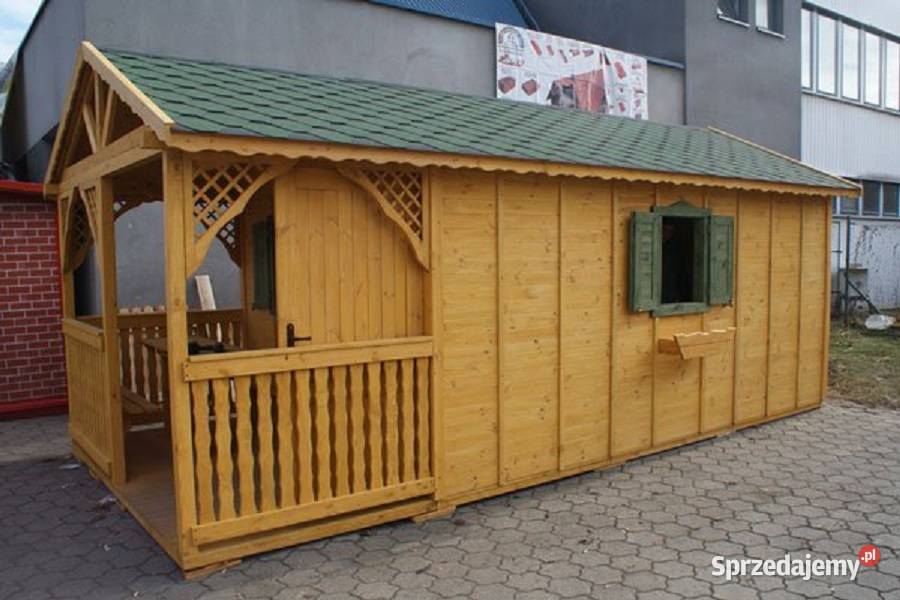 DOMEK PIOTRUŚ 3x6m Z TARASEM LETNISKOWY OGRODOWY śląskie Parzymiechy