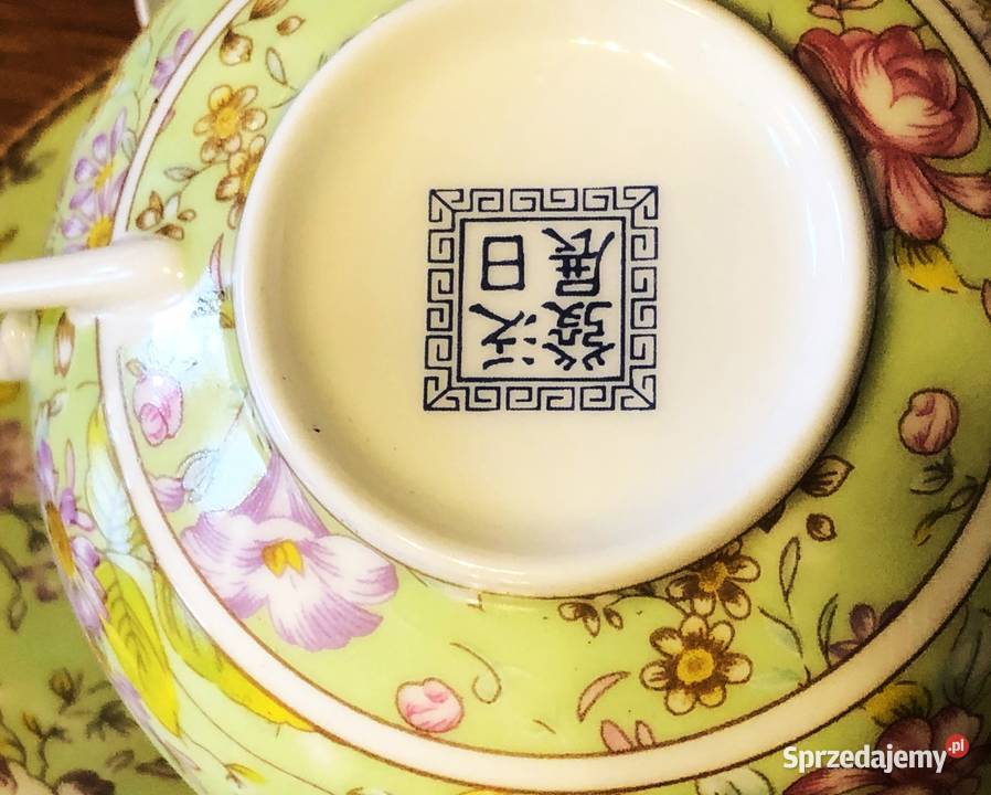 Komplet filiżanek do herbaty Chiny sygnowane 6 sprzedam