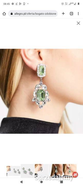 ASOS Długie Bogato zdobione klipsy z Londynu małopolskie Kraków