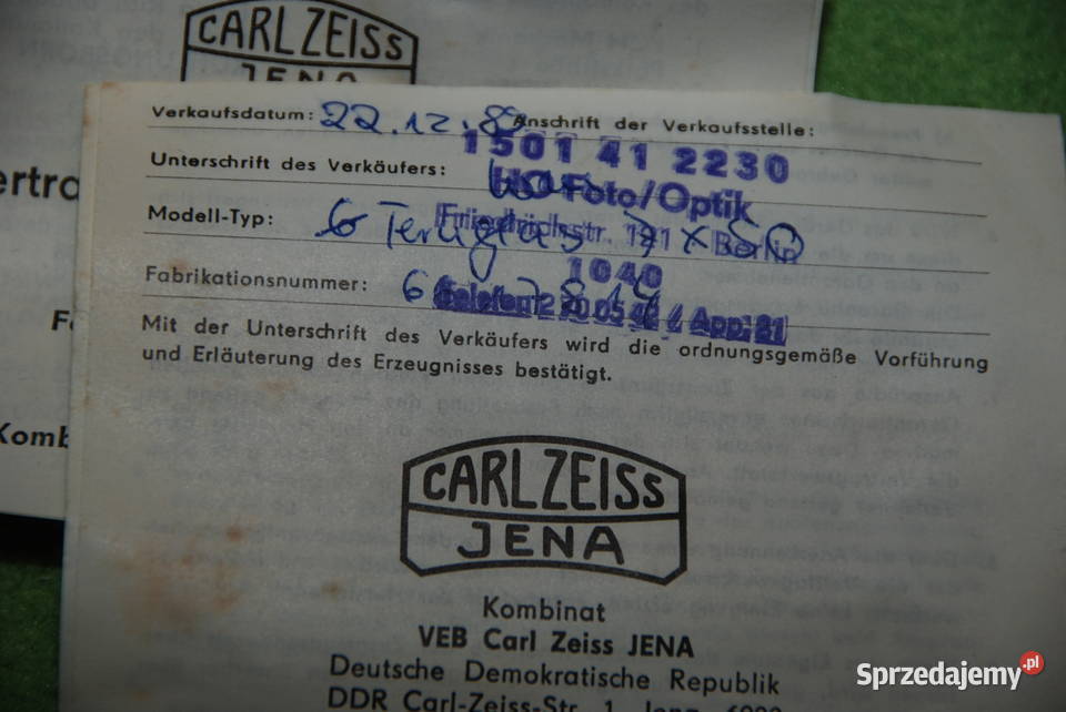 DDR Monokular Binoctarmo CARL ZEISS JENA Warszawa