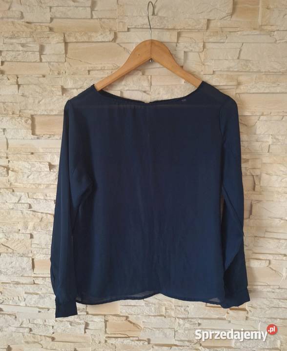 Koszulowa transparentna bluzka granatowa 40 małopolskie Kraków